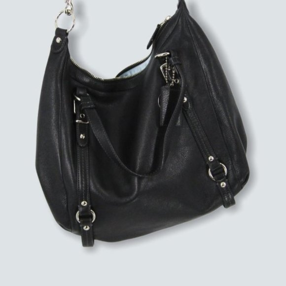 Coach Alexandra Black Leather Bag Satchel NWOT - Picture 3 of 4